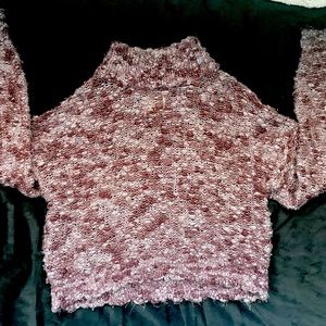 Holister purple crop sweater